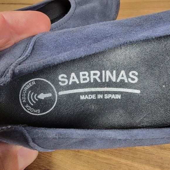 Sabrinas Women's Womens Blue Suede Ballet Flats Size 38 (US 7.5-8) Made in Spain - Picture 9 of 10
